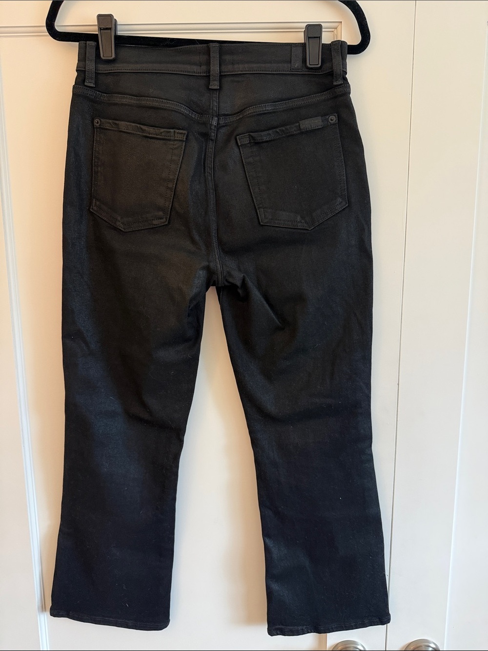 7 For All Mankind Black Wide-Leg Jeans - Picture 3 of 3